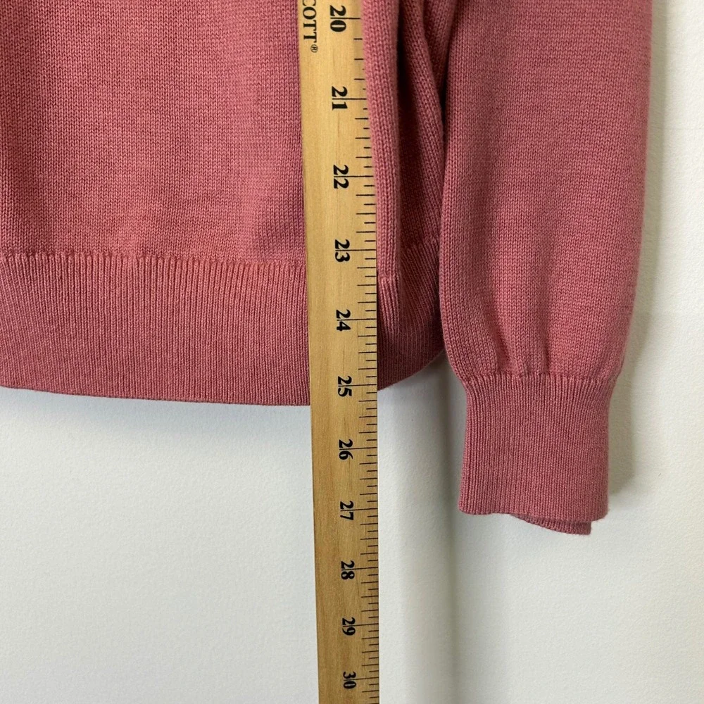 NEW J. Crew Womens Cotton Cashmere Pullover Sweatshirt Women's Large Pink Crew